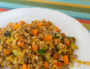 Plat végétarien. Un plat qui peut être servi à la cantine à Lyon