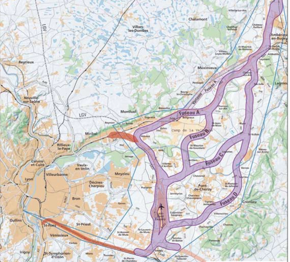 Les quatres tracés du CFAL Nord.