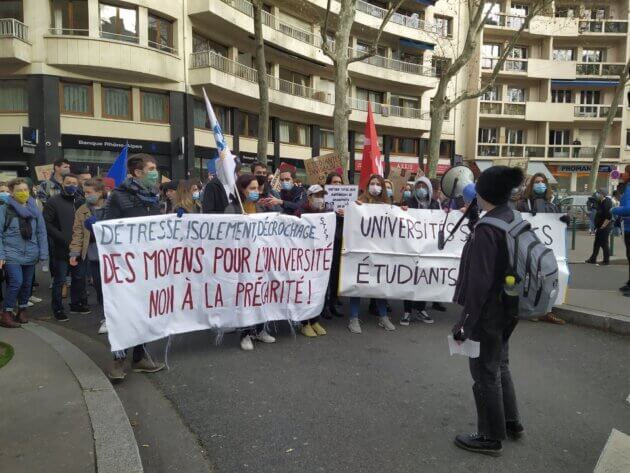 Manifestations des travailleurs de l'éducation nationale du 26/01/2021 ©LS/Rue89Lyon