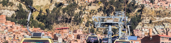La ligne jaune du téléphérique de La Paz, en Bolivie  ©Dan Lundberg