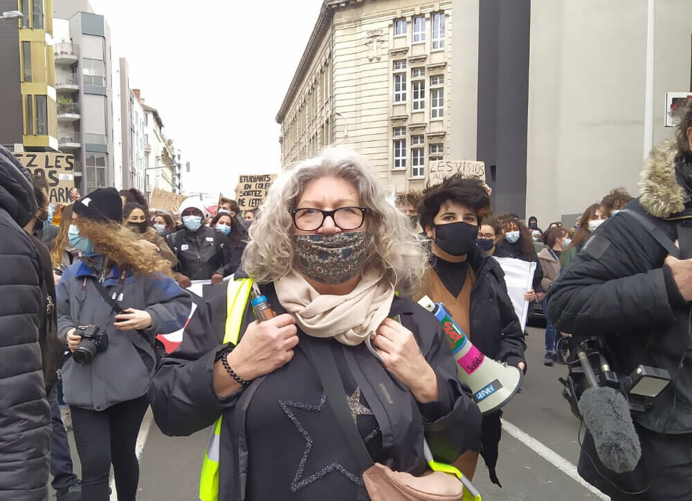 Manifestation des étudiants pour des conditions de vie décentes à Lyon, le 21 janvier 2020. ©LS/Rue89Lyon