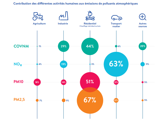 Image extraite du bilan annuel d'Atmo Auvergne-Rhône-Alpes