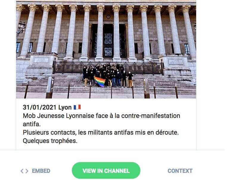 Militants d'extrême droite à Lyon