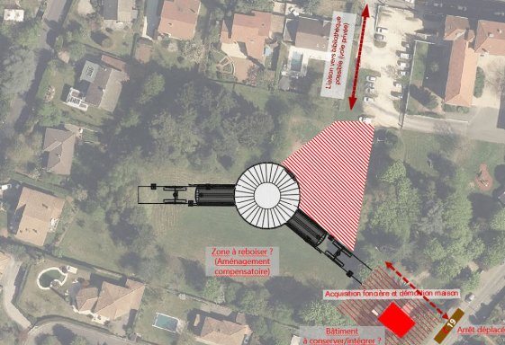 Image extraite du dossier de "pré-faisabilité du téléphérique" daté de novembre 2020 du Sytral. Dossier complet disponible ici.