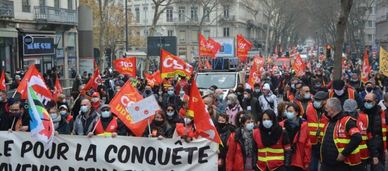 A Lyon, une première manifestation interprofessionnelle mardi