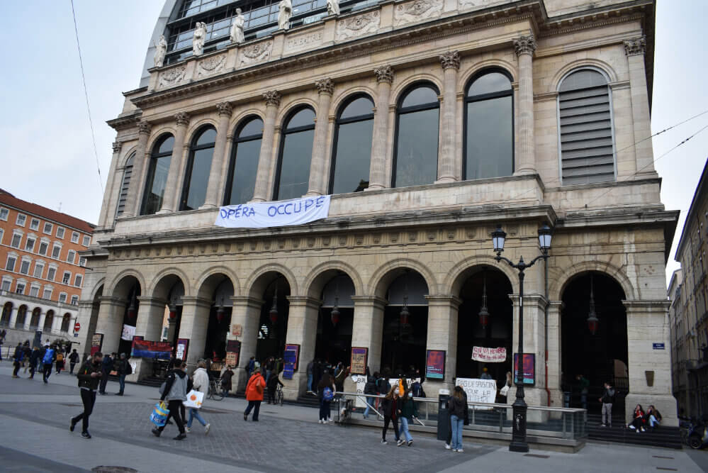 Opéra de Lyon occupé, le 16.03.21 ©LS/Rue89Lyon