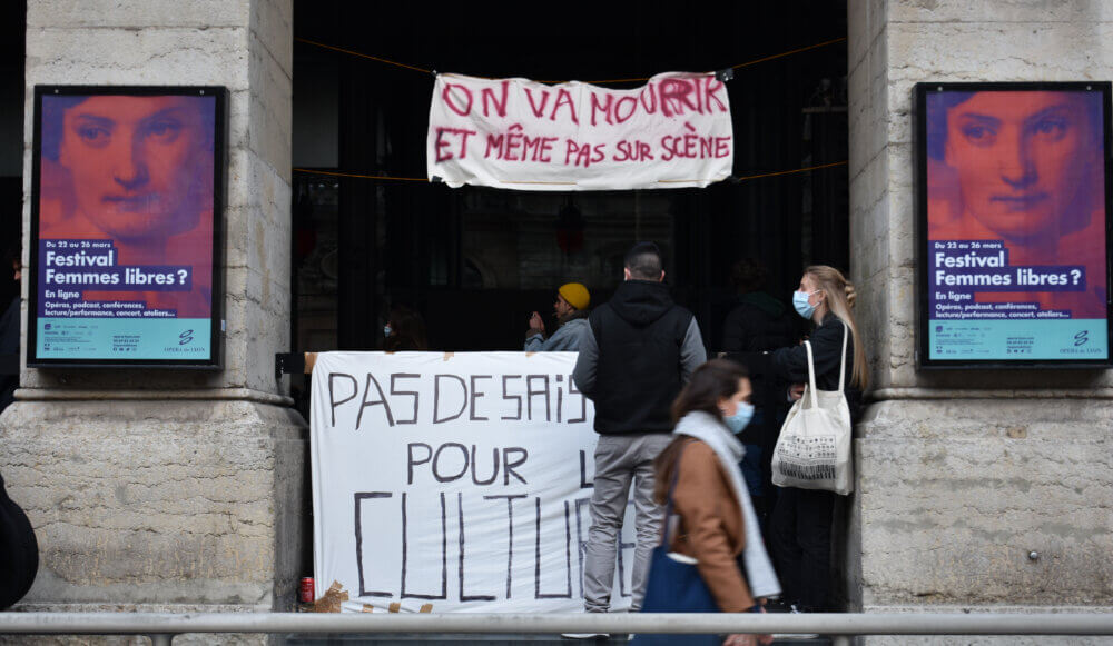 Opéra de Lyon occupé, le 16.03.21 ©LS/Rue89Lyon