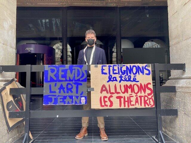 Opéra de Lyon occupé depuis le 15 mars. ©DD/Rue89Lyon