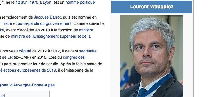 Entre Najat Vallaud-Belkacem et Laurent Wauquiez la guerre sur Wikipédia