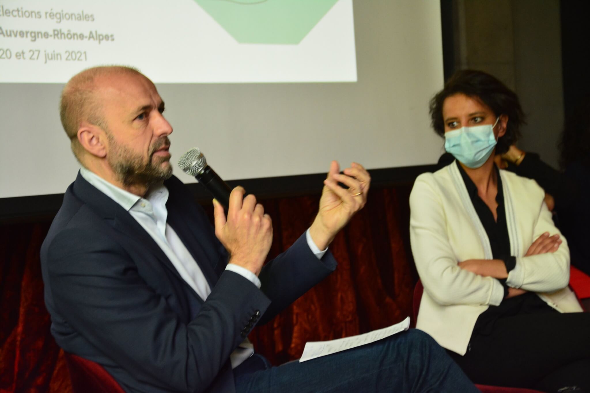 Jean-François Debat et Najat Vallaud-Belkacem TER Lyon