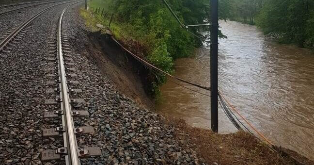 Après la pluie : trafic des trains coupé entre Saint-Étienne et Givors