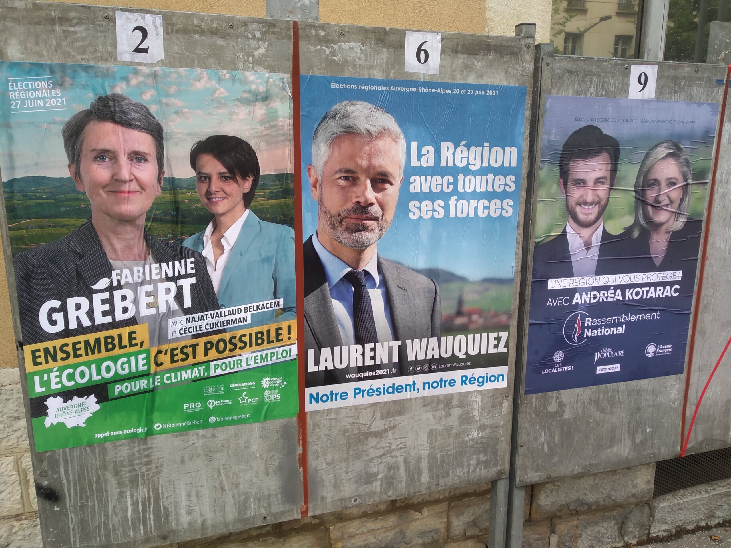 Affiches campagne régionales 2021 Auvergne-Rhône-Alpes