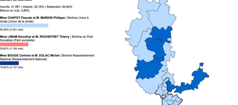 Départementales Rhône : vos élus du canton de Mornant