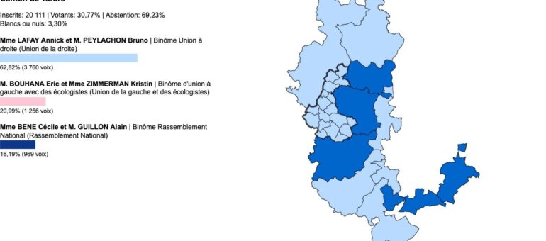 Départementales Rhône : vos élus du canton de Tarare
