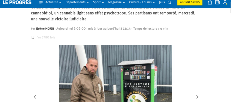 Des distributeurs automatiques de « cannabis légal » installés autour de Lyon