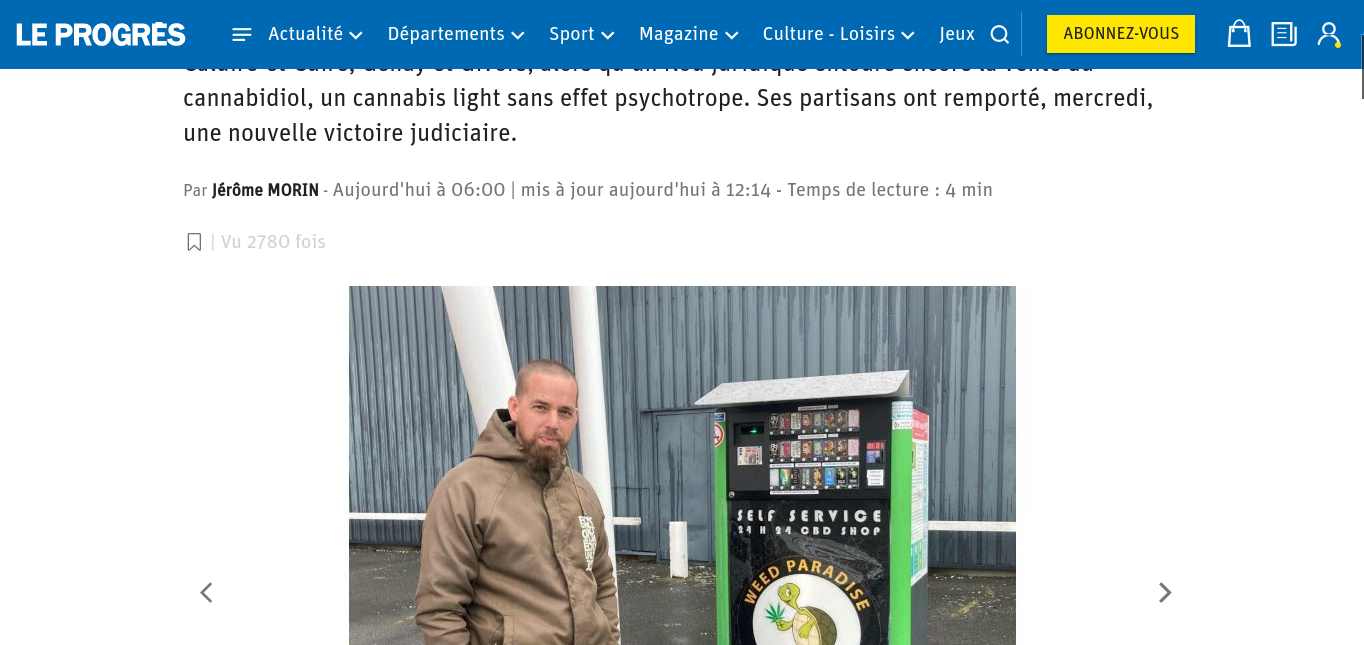 Des distributeurs automatiques de « cannabis légal » installés autour de Lyon
