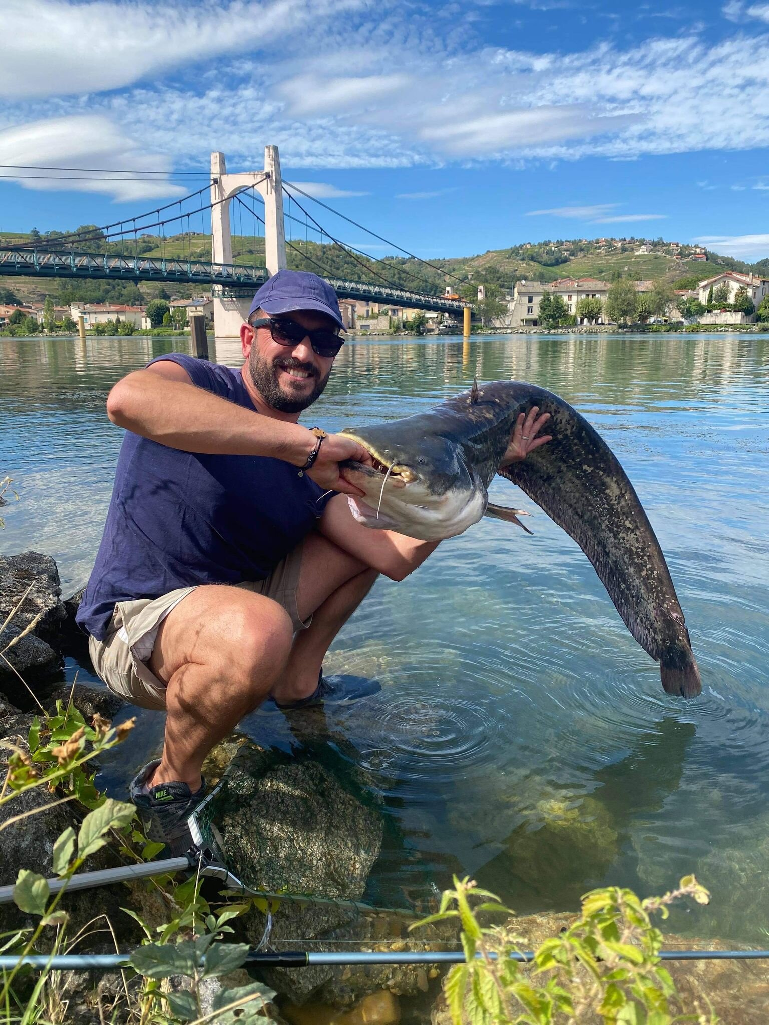 Un beau silure pêché par Yoan Job près de Lyon. Photo : Yoan Job