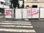 Des tags faits contre le pass sanitaire à Lyon 7e.