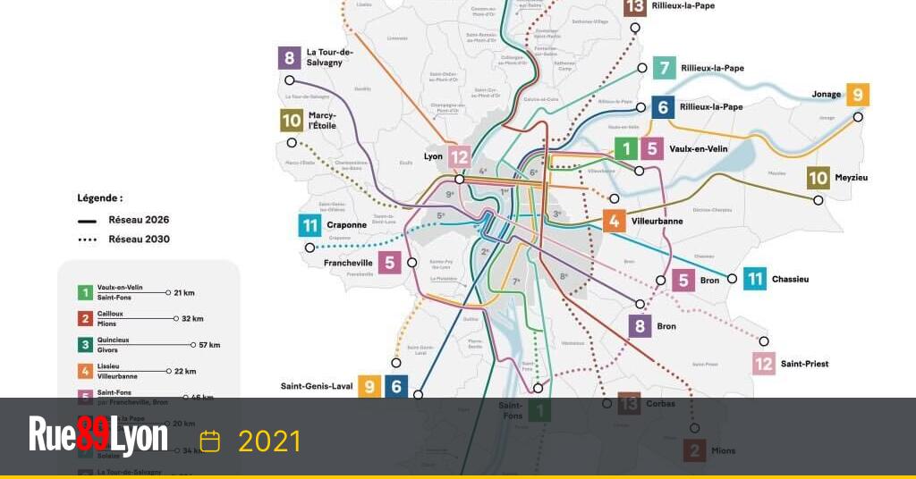 La métropole de lyon dévoile les 13 lignes du réseau express vélo