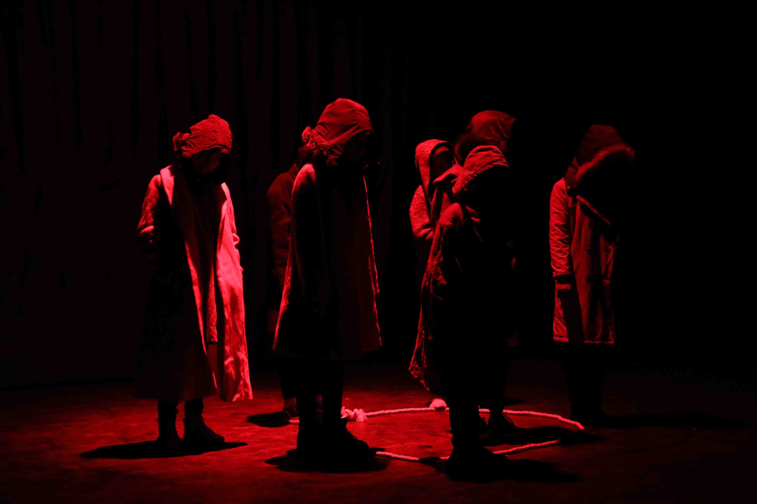 Six members of an Afghan theater troupe welcomed to Lyon.