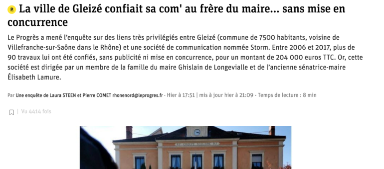A Gleizé, quand les maires confiaient la com’ de la ville à la famille