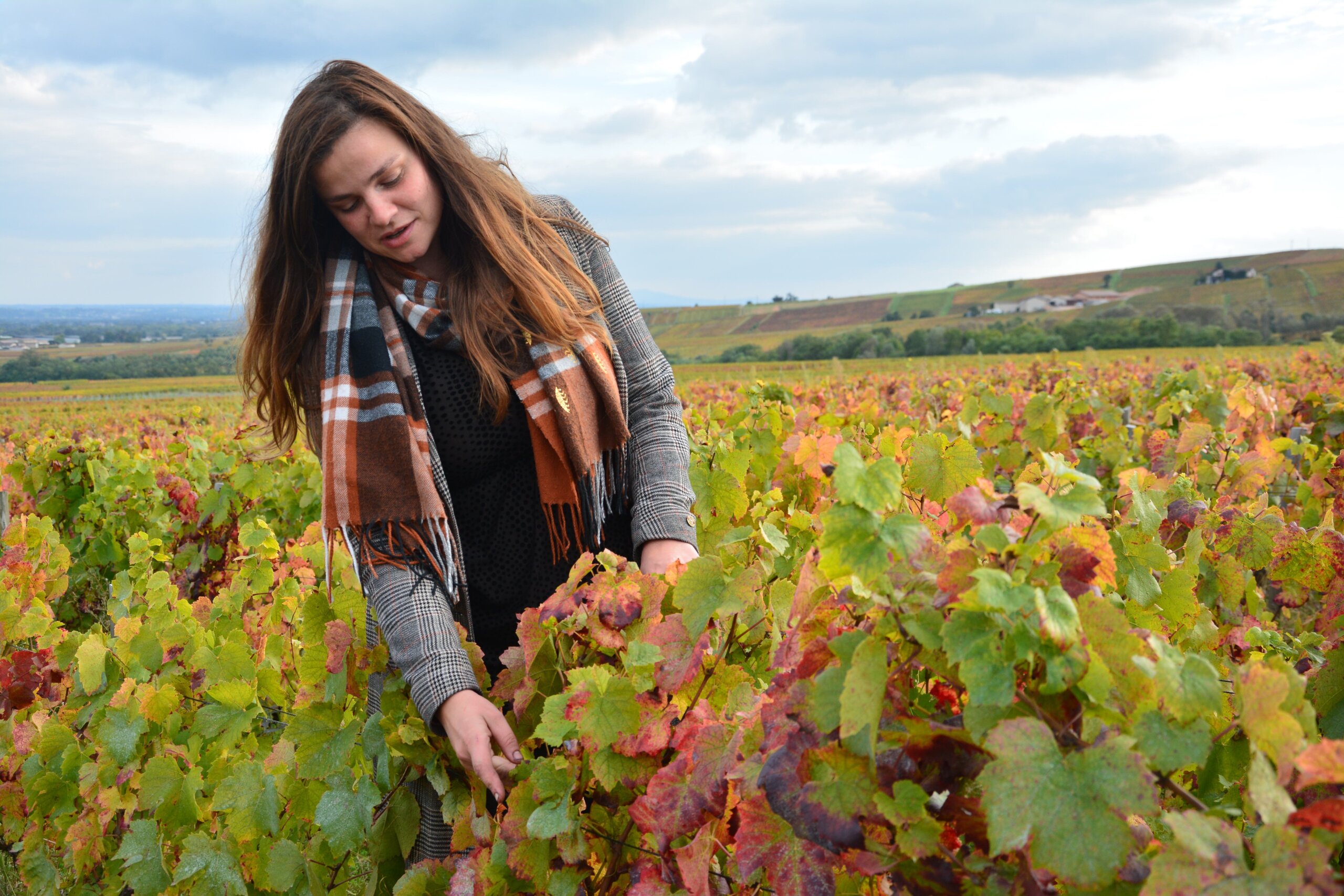 Elisa Guérin, vigneronne du Beaujolais, reprend peu à peu les vignes de son père ©PL/Rue89Lyon