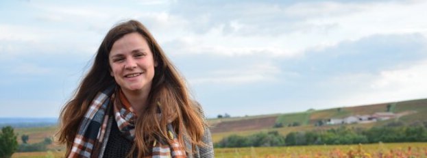 Elisa Guérin dans ses vignes, à Chenas. ©PL/Rue89Lyon