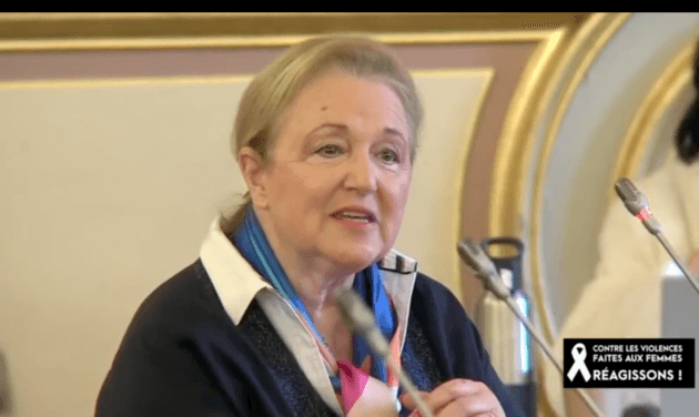 Françoise Blanc au conseil municipal de Lyon le 18 novembre 2021. Capture d'écran de la retransmission télé.DR