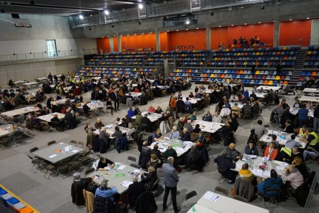 Photo prise lors du grand débat démocratique organisé à Reims en février 2019. Une photo de G.Garitan via Wikipédia Commons