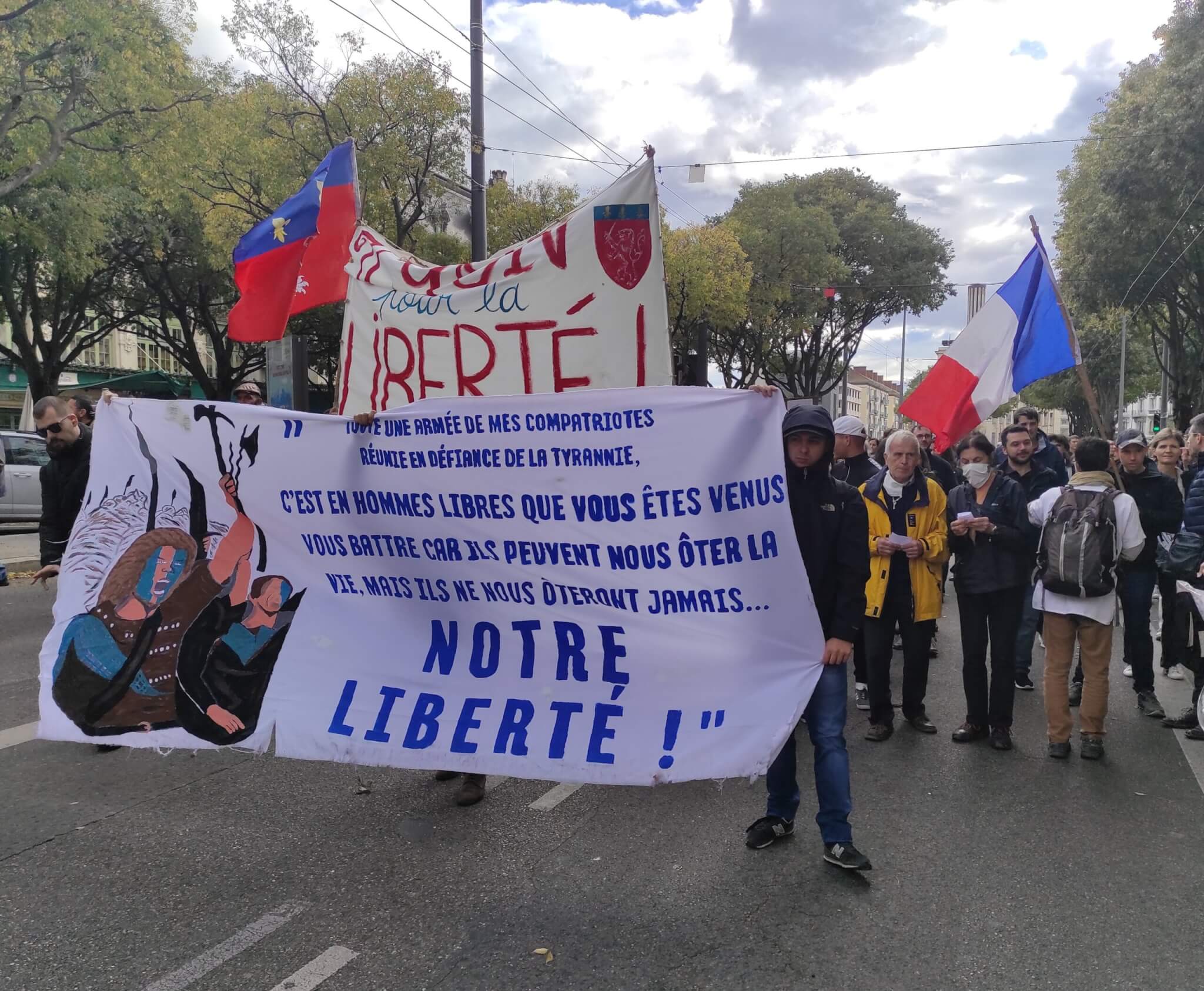 Manifestation Lyon Liberté anti-pass sanitaire Lyon