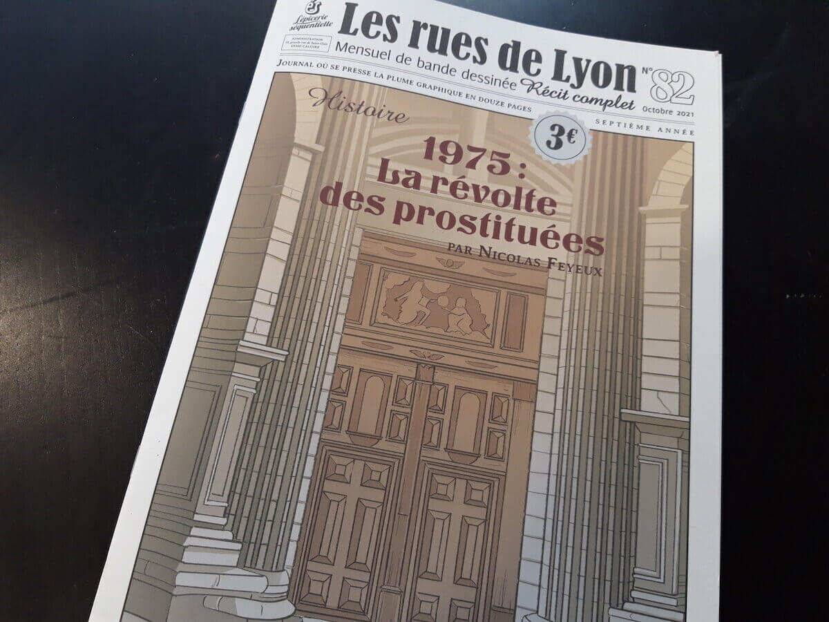 La "une" de la revue Les Rue de Lyon consacrée à la "révolte des prostituées" de 1975