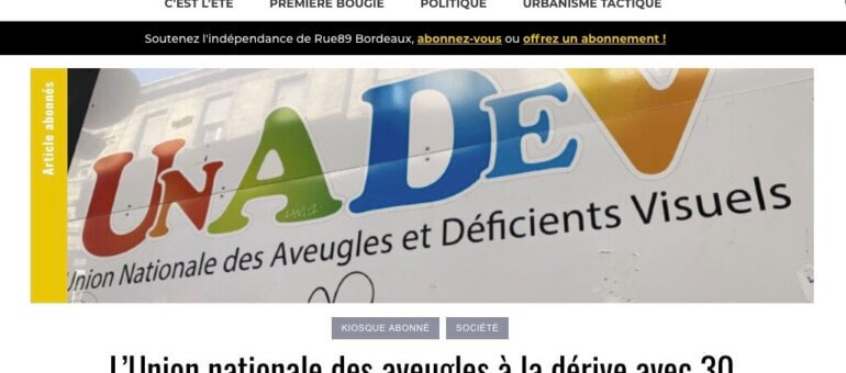 L’Union nationale des aveugles : une association à la dérive
