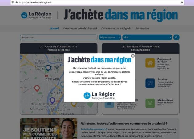 Capture du site Jachetedansmaregion.fr le 3 décembre 2021.