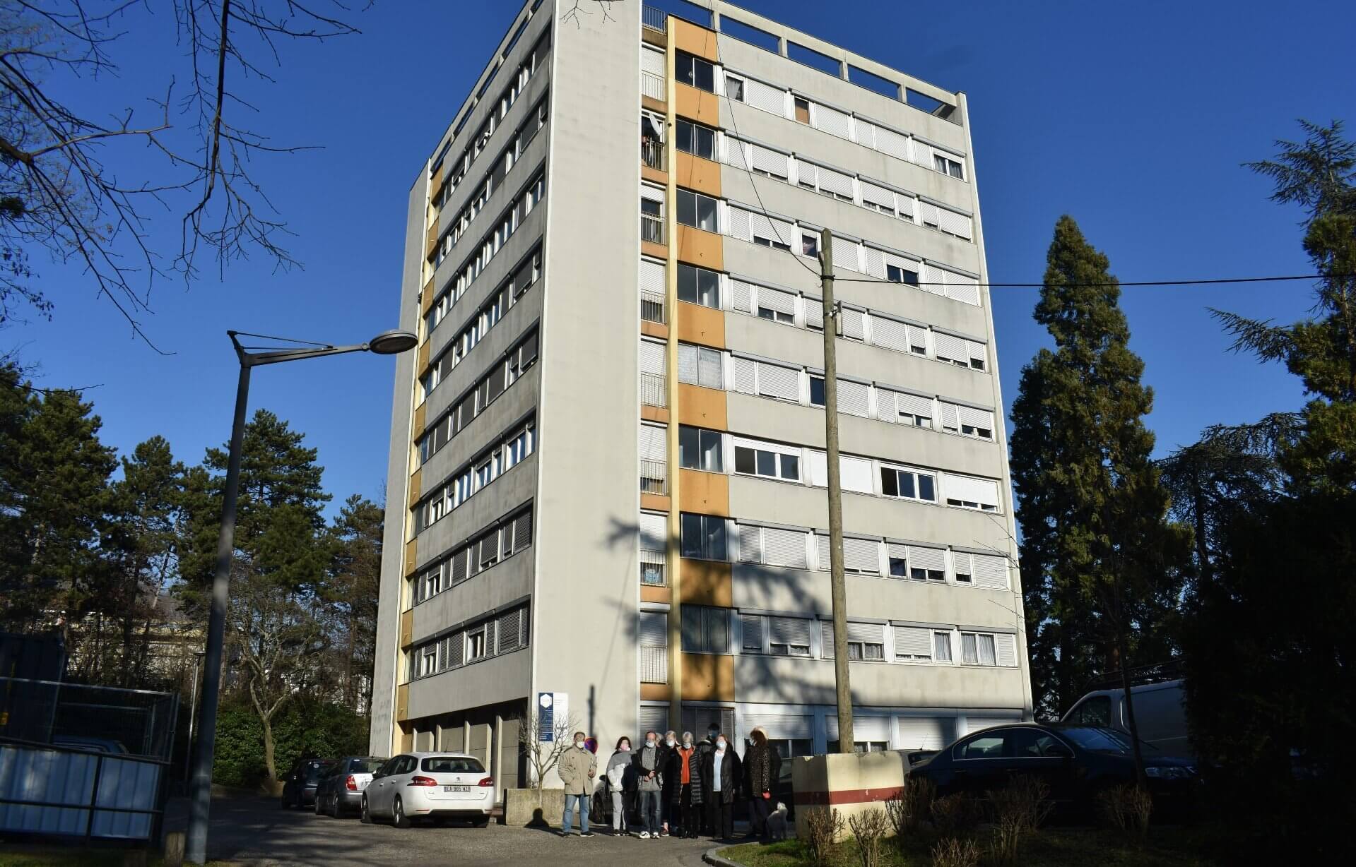 L'immeuble 101 géré par Alliade Habitat dans le quartier du Château, à la Duchère (Lyon 9è). ©LS/Rue89Lyon