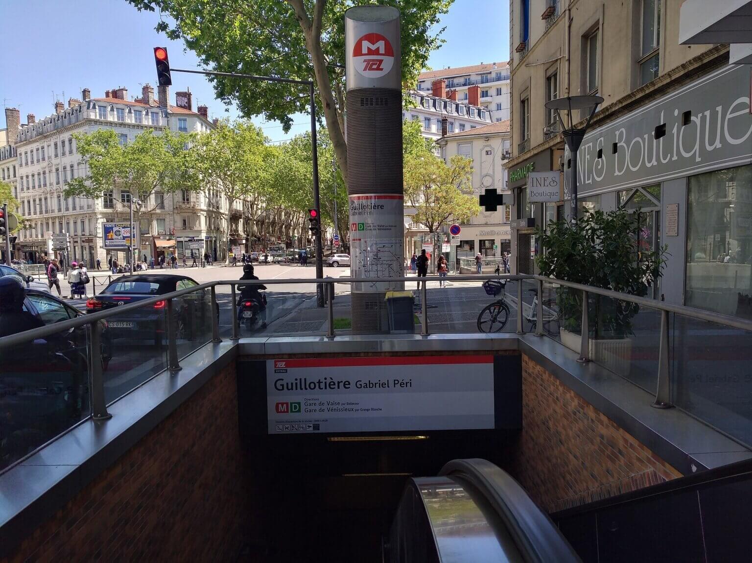 Station de métro Guillotière Lyon