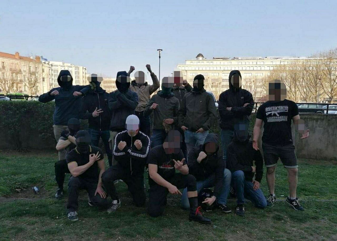 Photo de revendication de l'attaque du 26 mars à Clermont Ferrand sur Ouest Casual un groupe qui compte plus de 15 000 followers et diffuse quotidiennement de la propagande identitaire et néonazie ainsi que des vidéos d’agressions