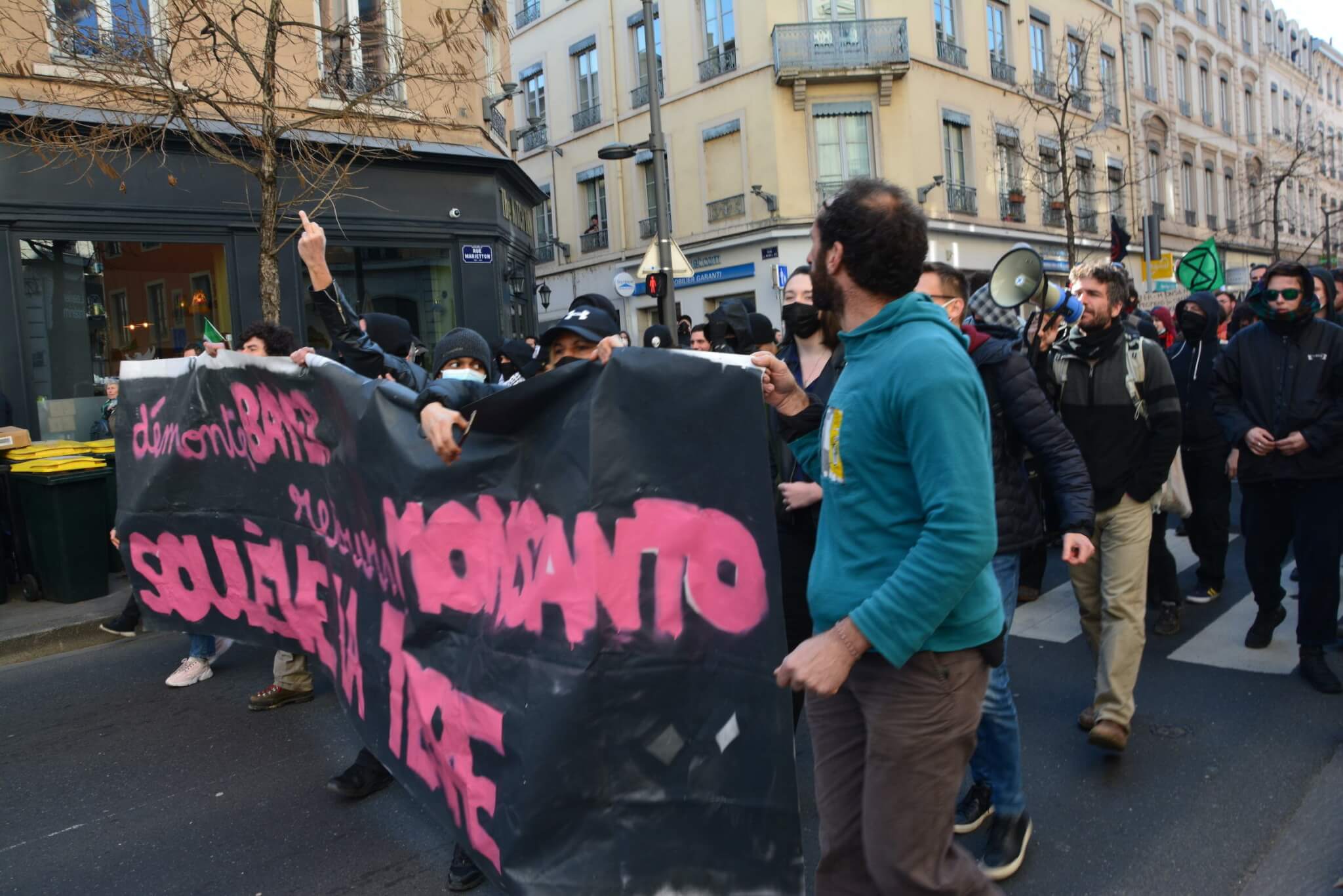 Le bloc de la manifestation