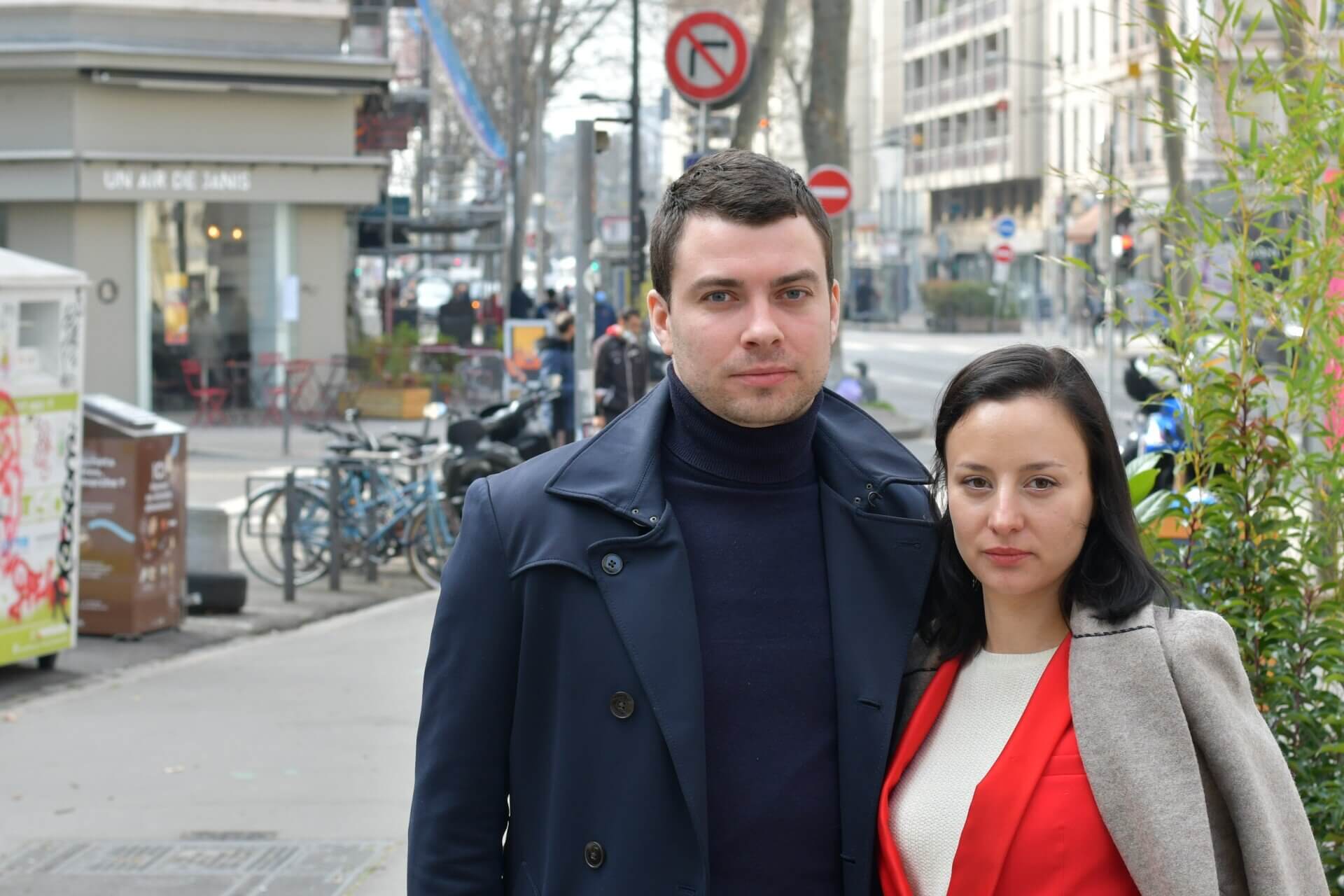 Katya Moluzenko et Maxime Le Moing qui ont lancé la plateforme Solidarité Lyon Ukraine ©LS/Rue89Lyon