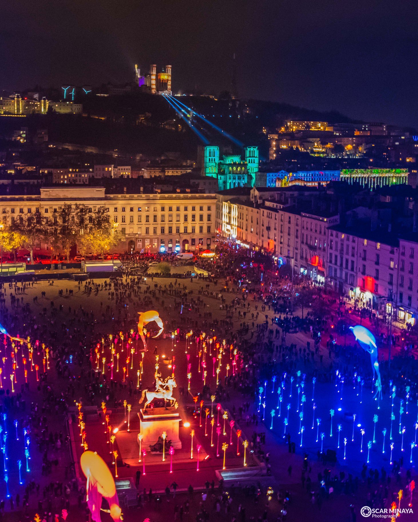 Une photo de la Fête des Lumières du 8 décembre 2019 d'Oscar Minaya likée plus de 26 000 fois, une fois repostée par le compte Instagram d'Only Lyon