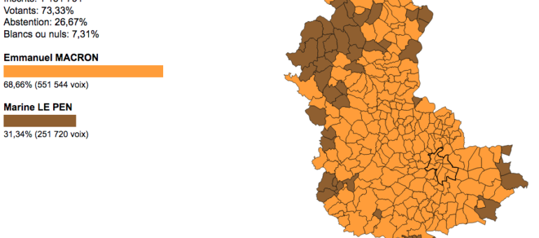 Présidentielle 2022 : la carte des résultats par commune dans le Rhône