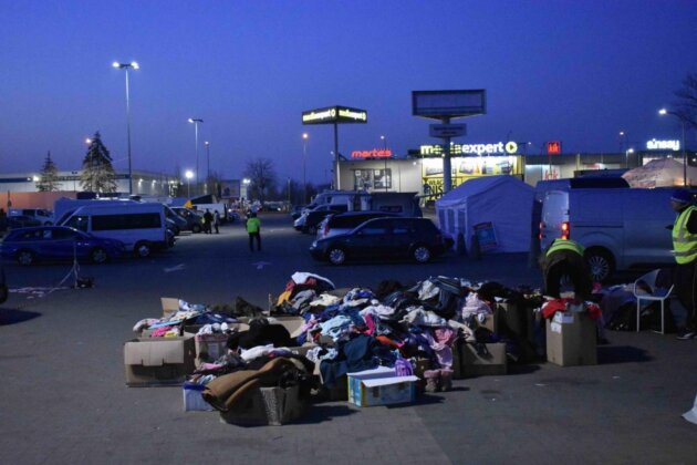 Le centre de réfugiés de Przemysl en pologne où je suis allée chercher Anastasia, Tatiana et leurs familles. ©