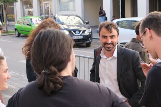 Grégory Doucet lors de l'inauguration Maison des Projets Guillotière