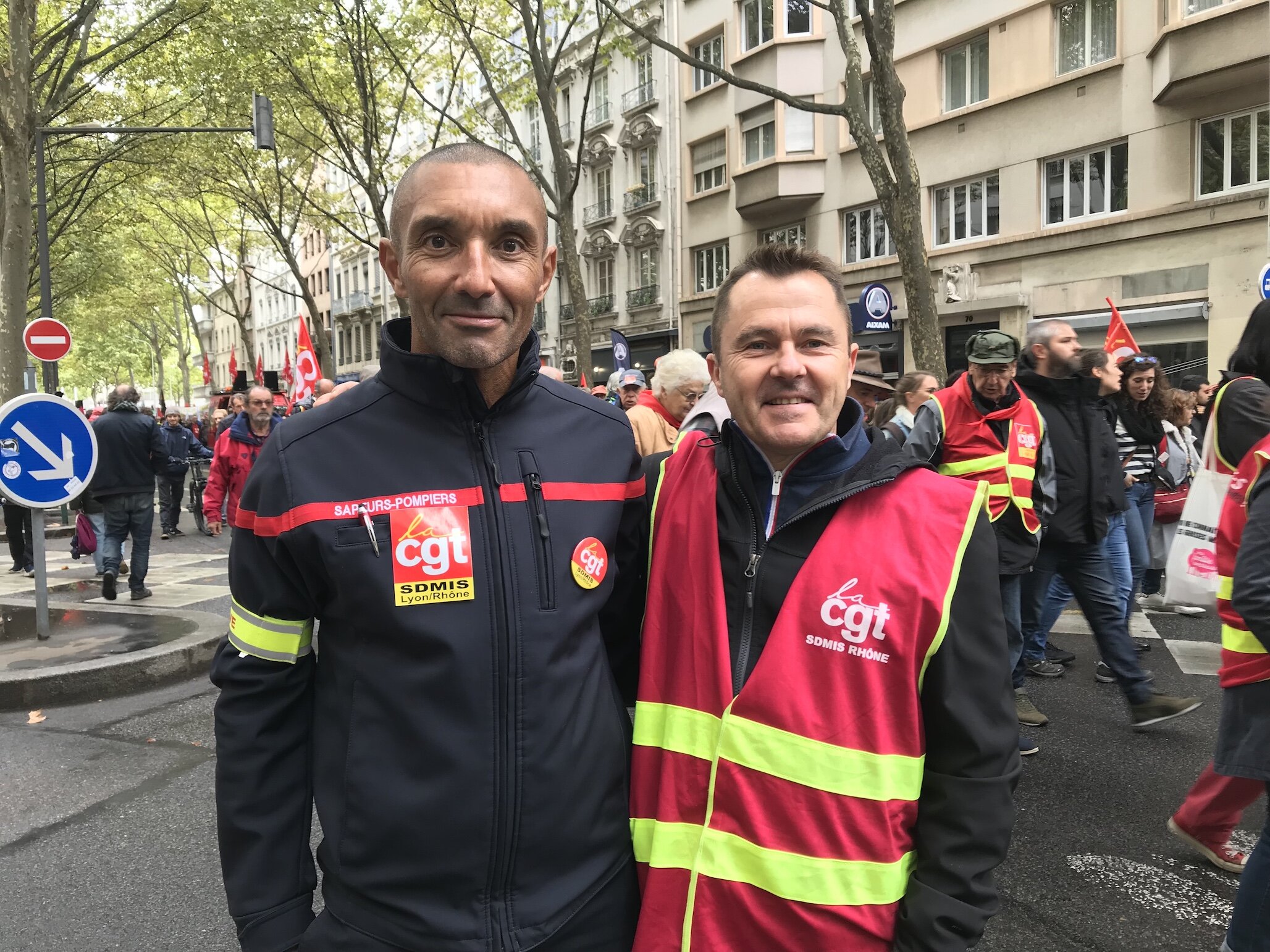 pompiers Lyon manifestation inflation retraites