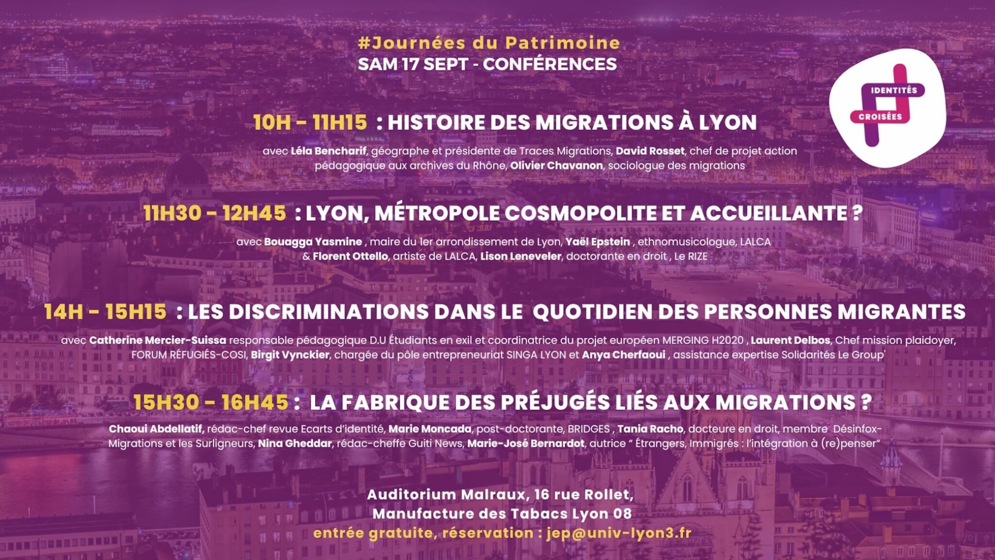 Le festival identités croisées organise quatre conférences pour déconstruire les préjugés sur les migrations et les personnes migrantes à Lyon. DR