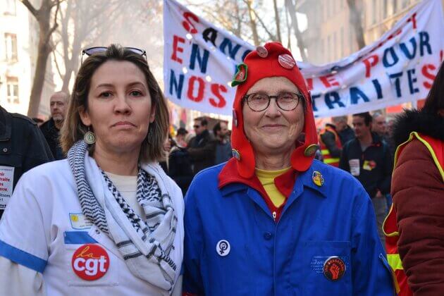 Manifestation contre les retraites
