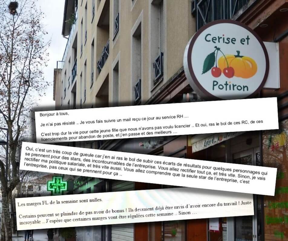 Menaces et coups de pression : dans les mails de Cerise et Potiron