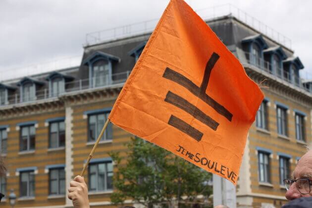 Manifestation spontanée pour la venue d'Emmanuel Macron à Lyon, le 8 mai 2023. ©OM/Rue89Lyon