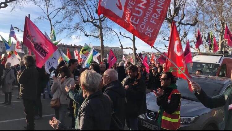 Un rassemblement contre la réforme des retraites jeudi 8 juin à Lyon