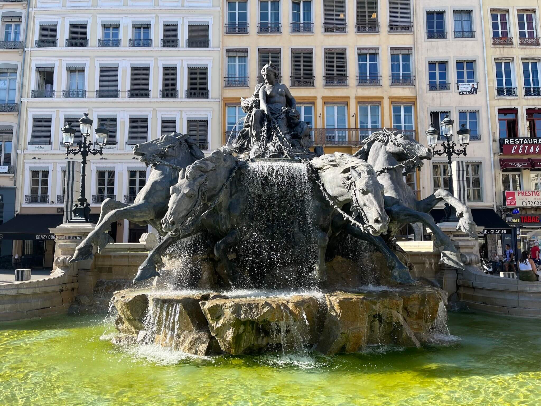 La fontaine Bartholdi, un emblème de la place des Terreaux (Lyon 1er). ©LB/Rue89Lyon