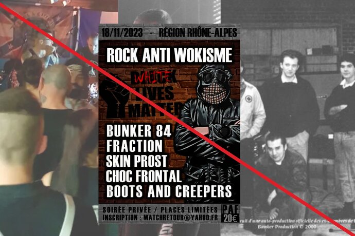 Affiche du concert de rock "antiwokiste" qui était prévu le 18 novembre en Rhône-Alpes, et annulé selon l'organisateur.
